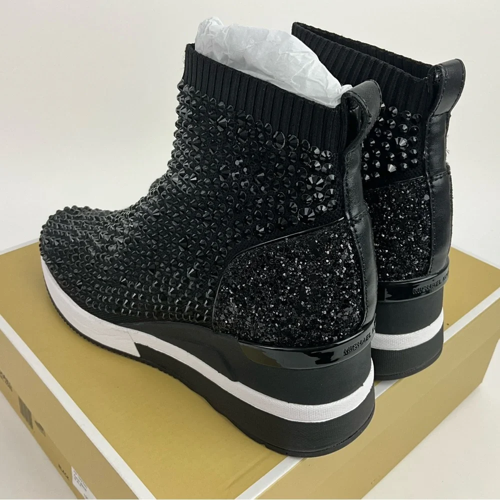 Michael Kors Black Skyler Bootie Sparkle Womens Size 8 New In Box - Picture 3 of 11